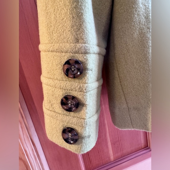 St John’s Bay Lime Green Pea Coat Size L Petite - Picture 7 of 7